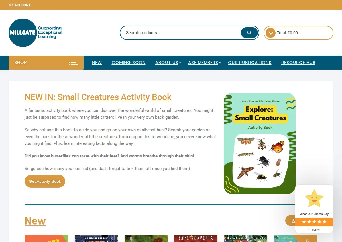 Store homepage