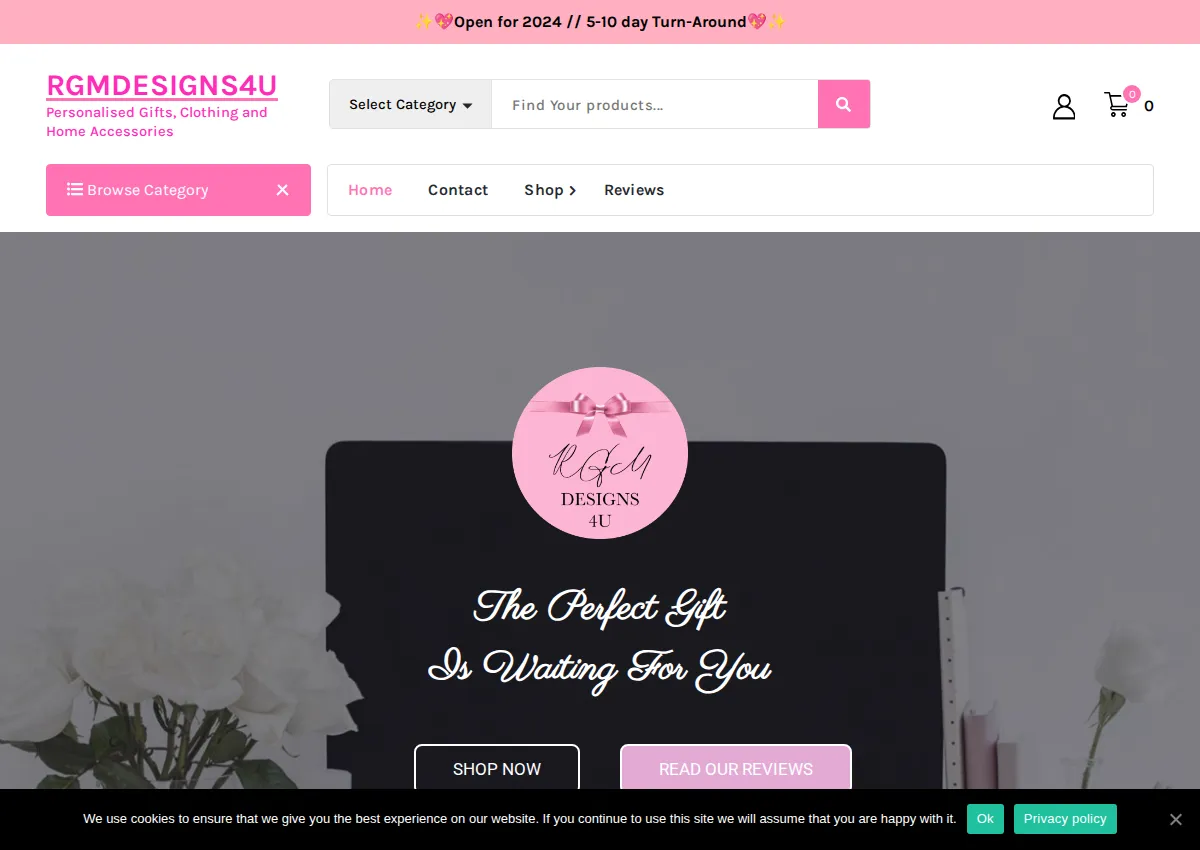 Store homepage