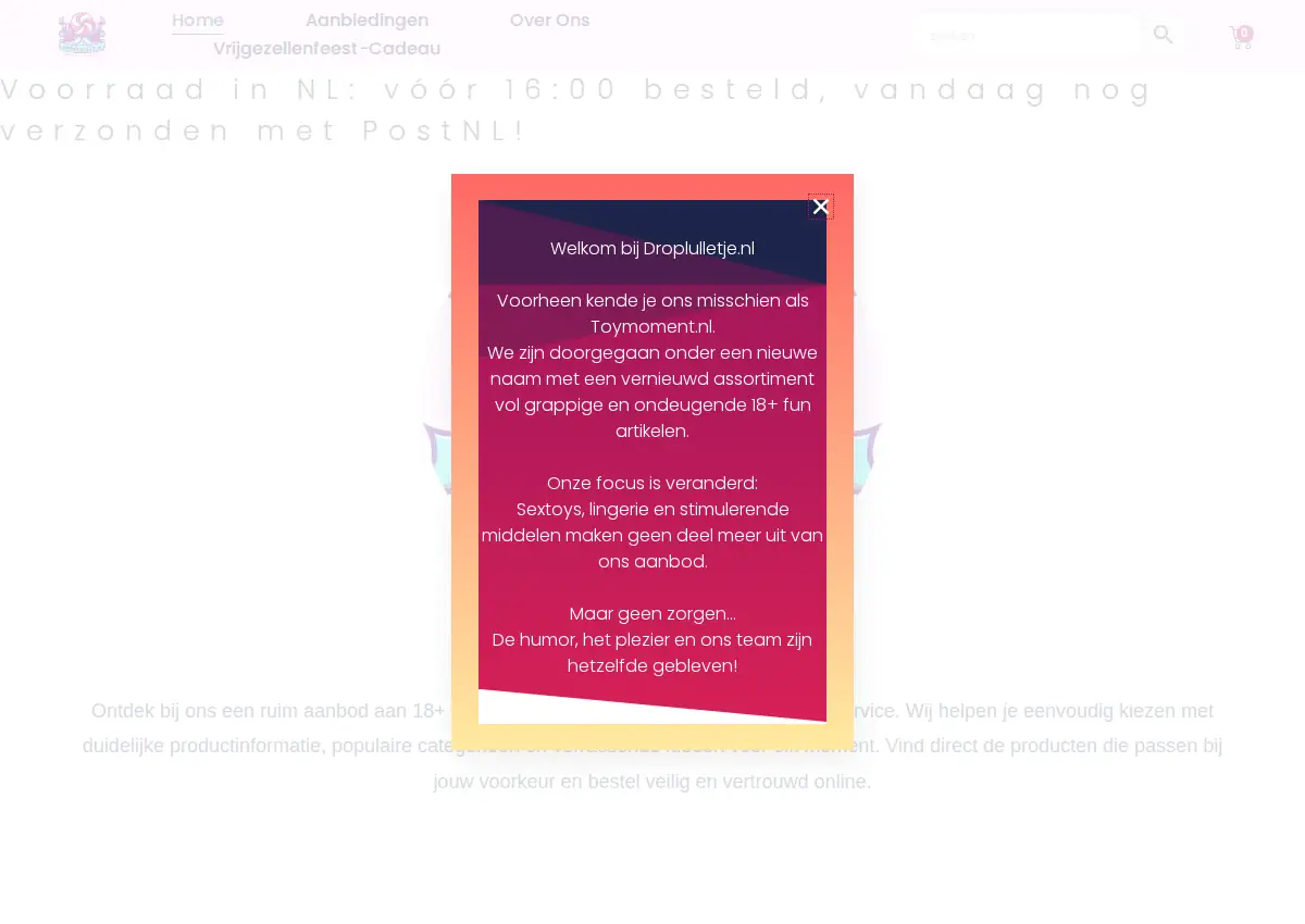 Store homepage