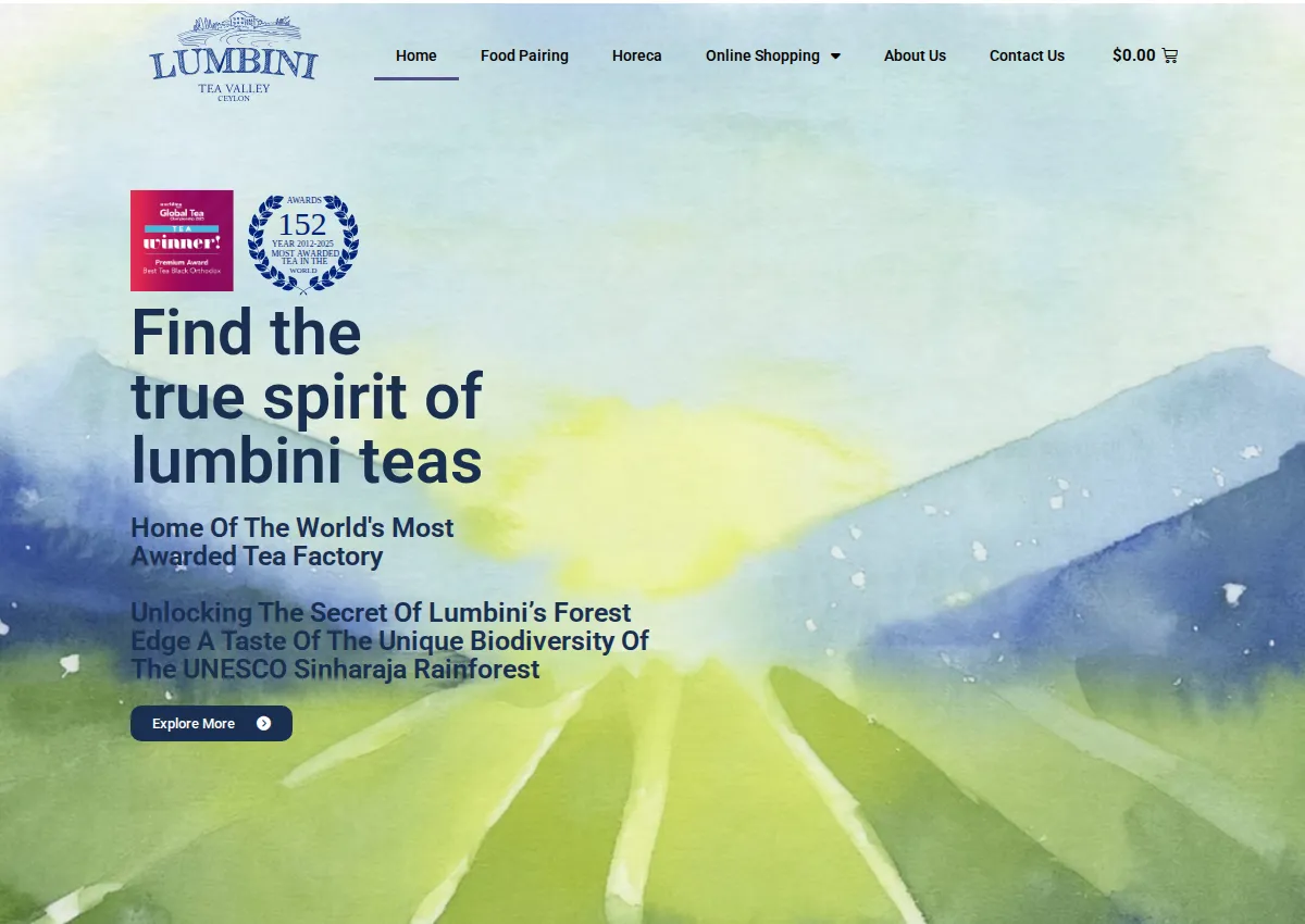 Store homepage