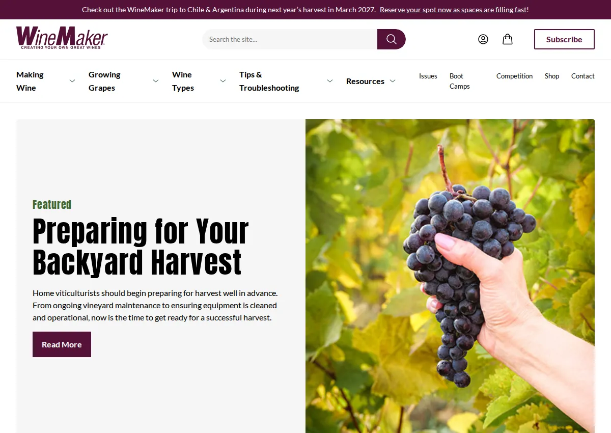 Store homepage