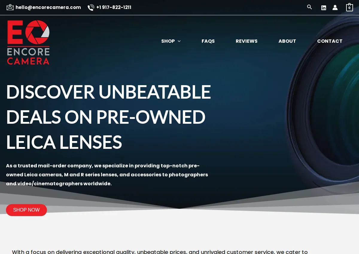 Store homepage