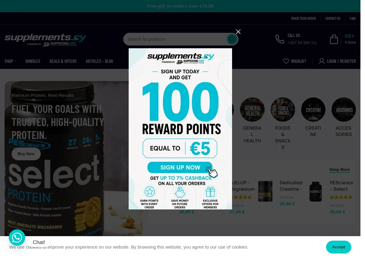 Store homepage