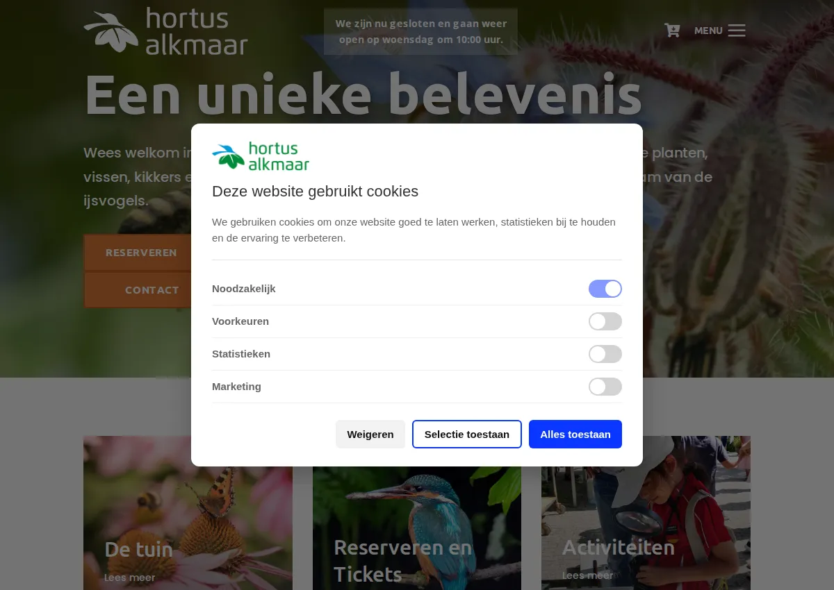 Store homepage