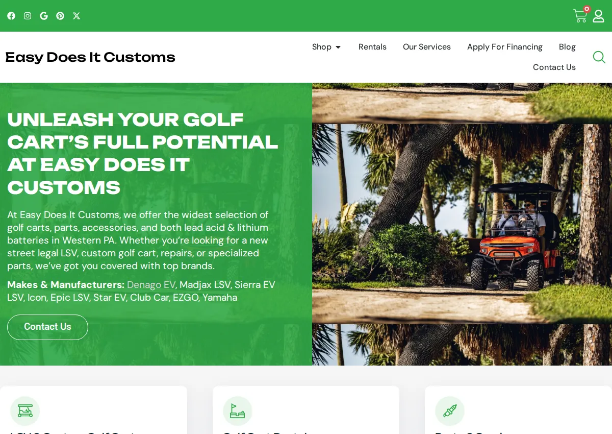 Store homepage