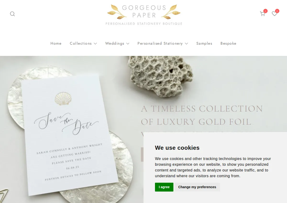 Store homepage