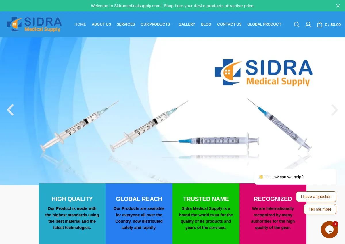 Store homepage