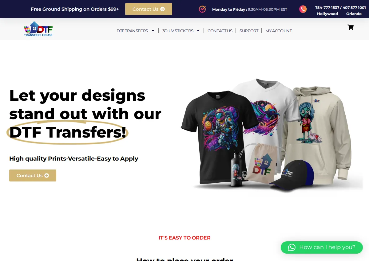 Store homepage