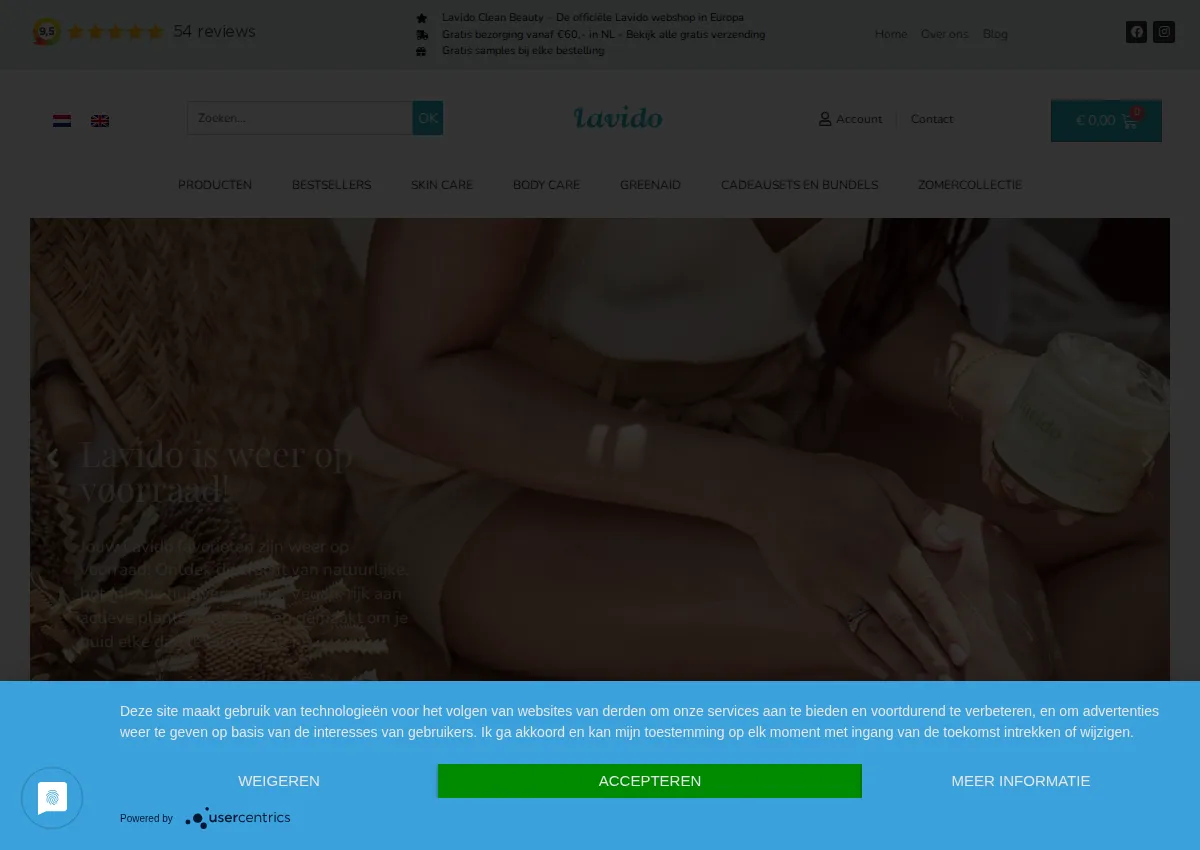 Store homepage