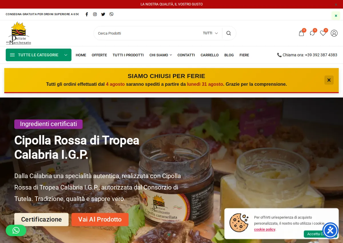 Store homepage
