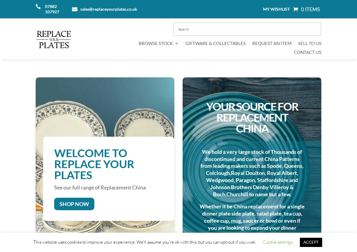 Store homepage