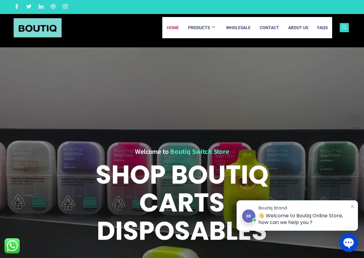 Store homepage
