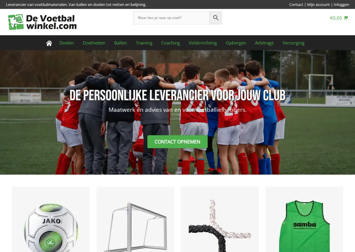 Store homepage