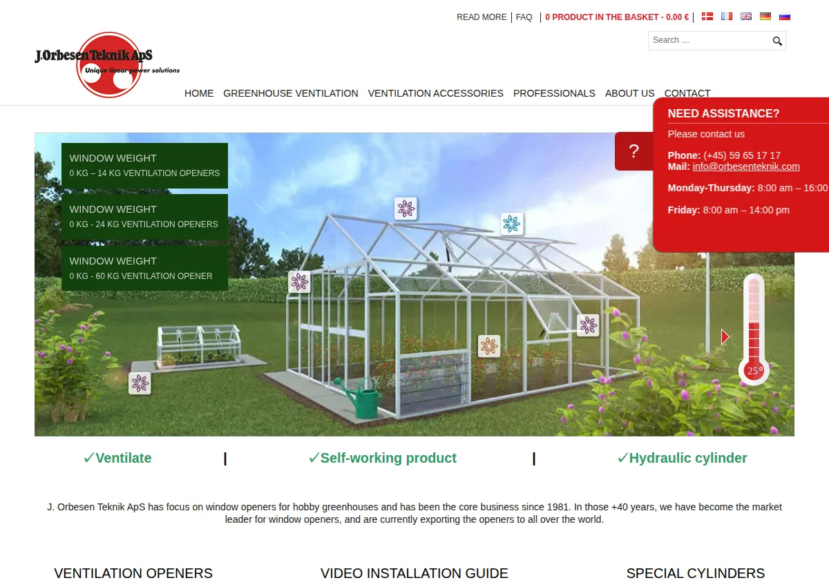 Store homepage