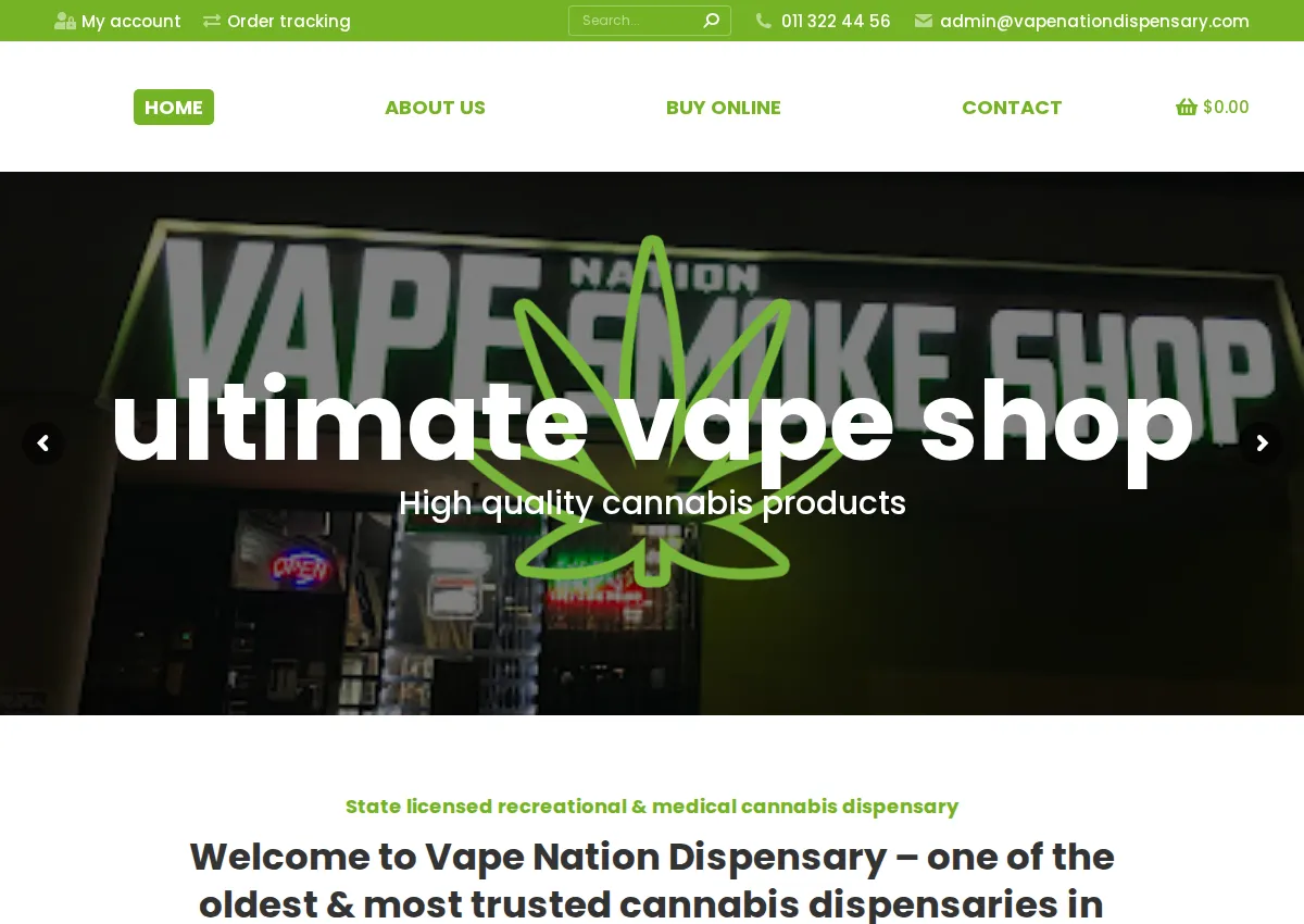 Store homepage