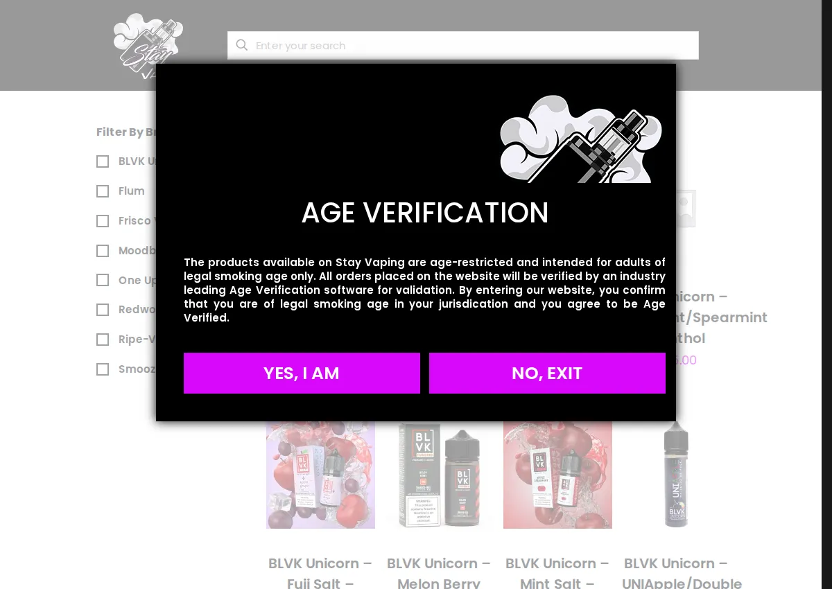 Store homepage