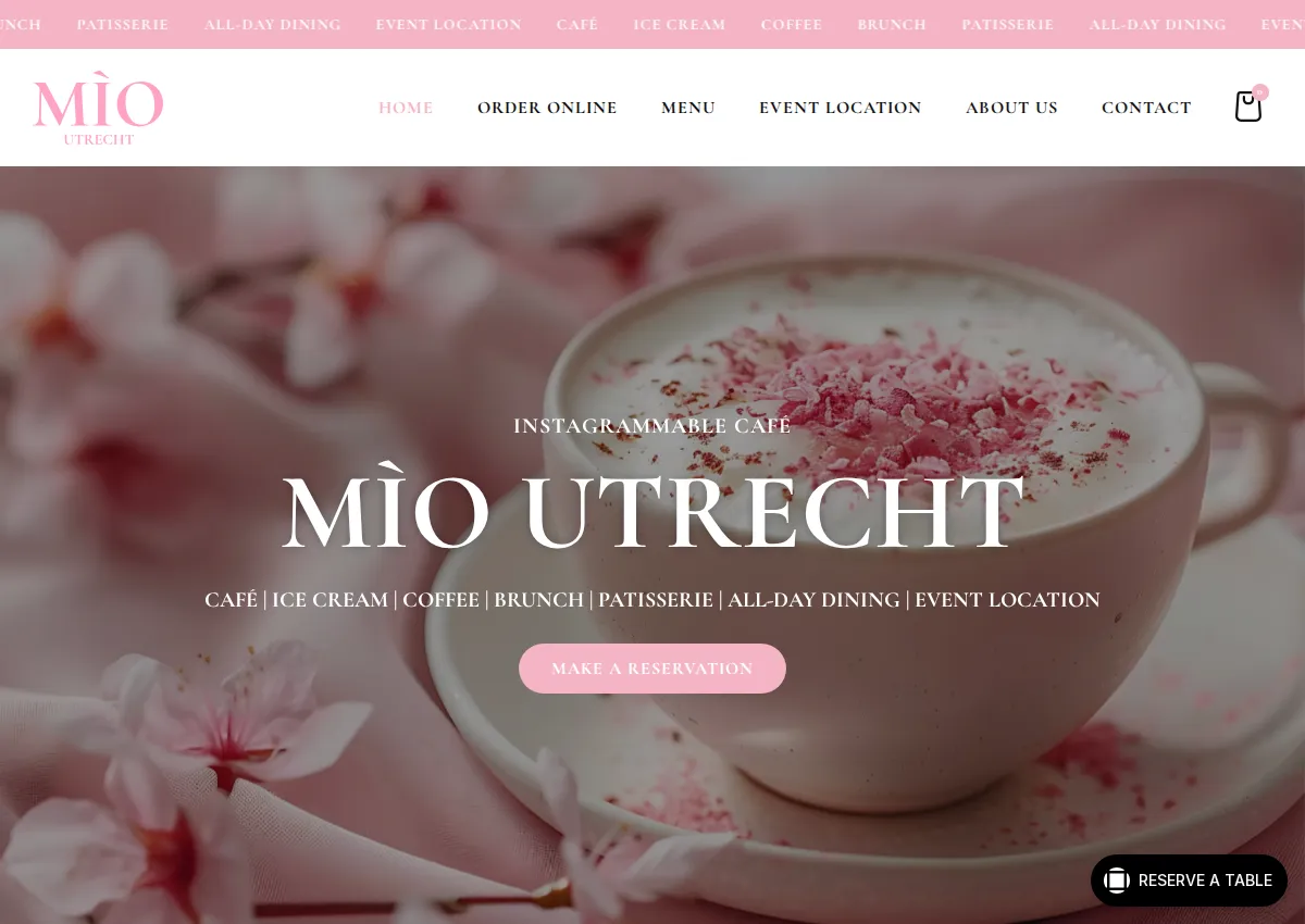 Store homepage