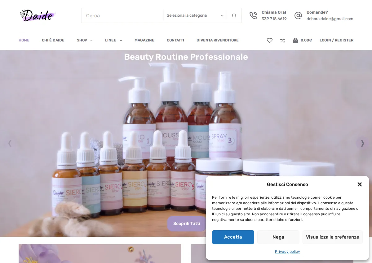 Store homepage