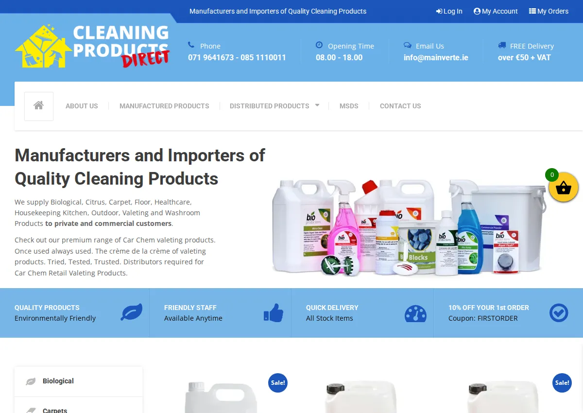 Store homepage