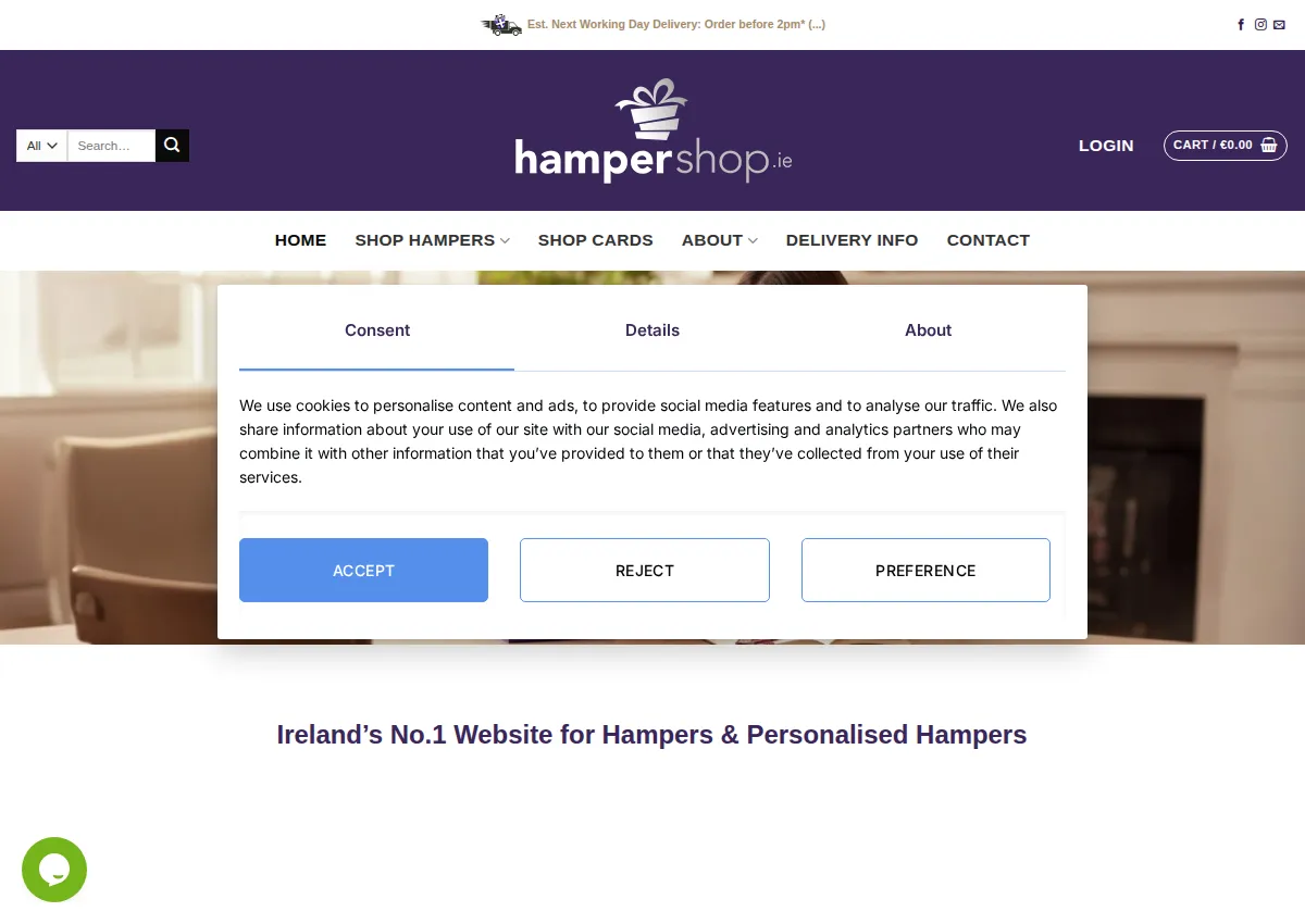 Store homepage