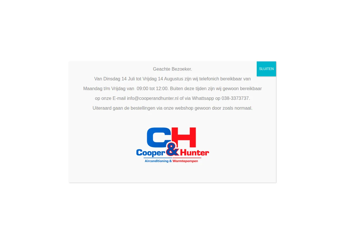 Store homepage