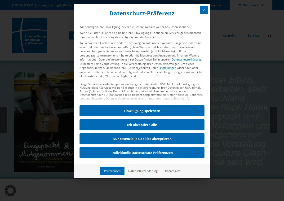 Store homepage
