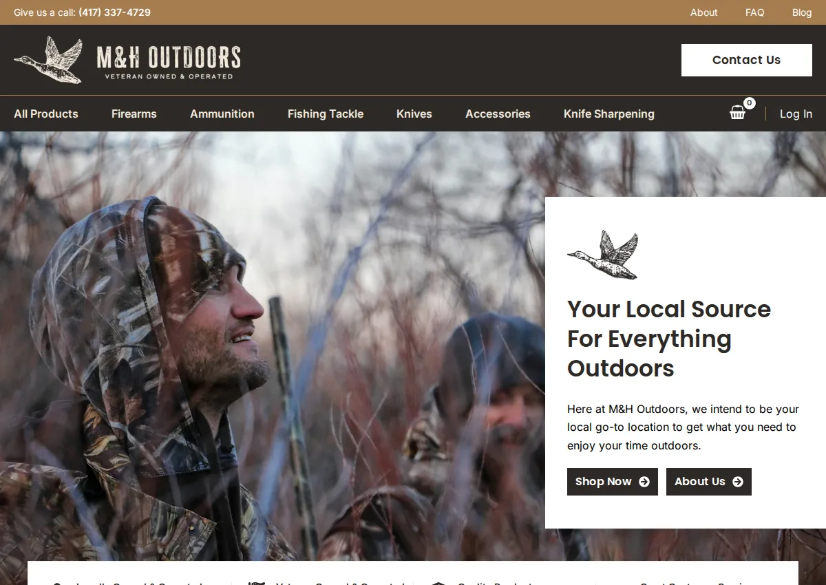 Store homepage