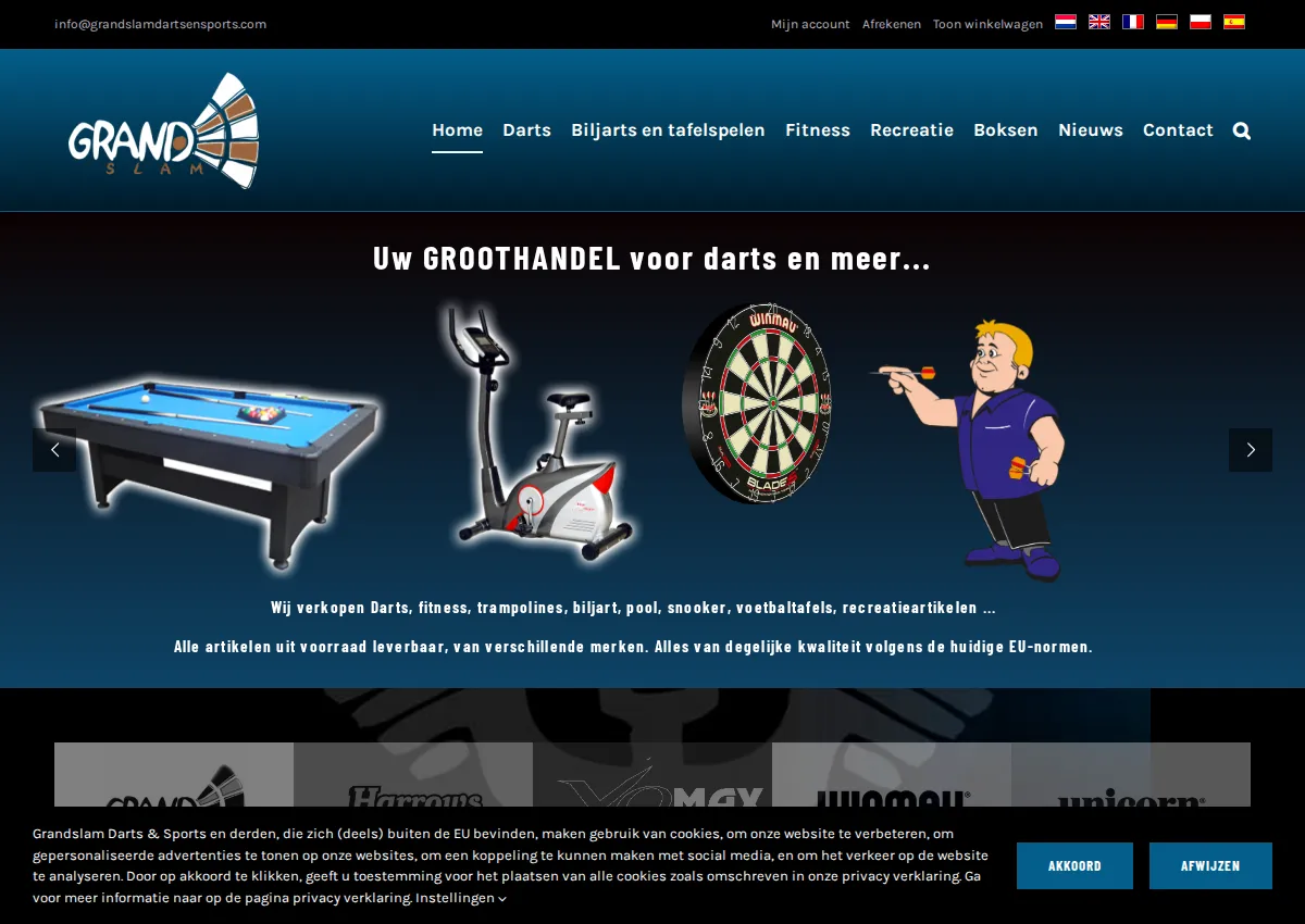 Store homepage