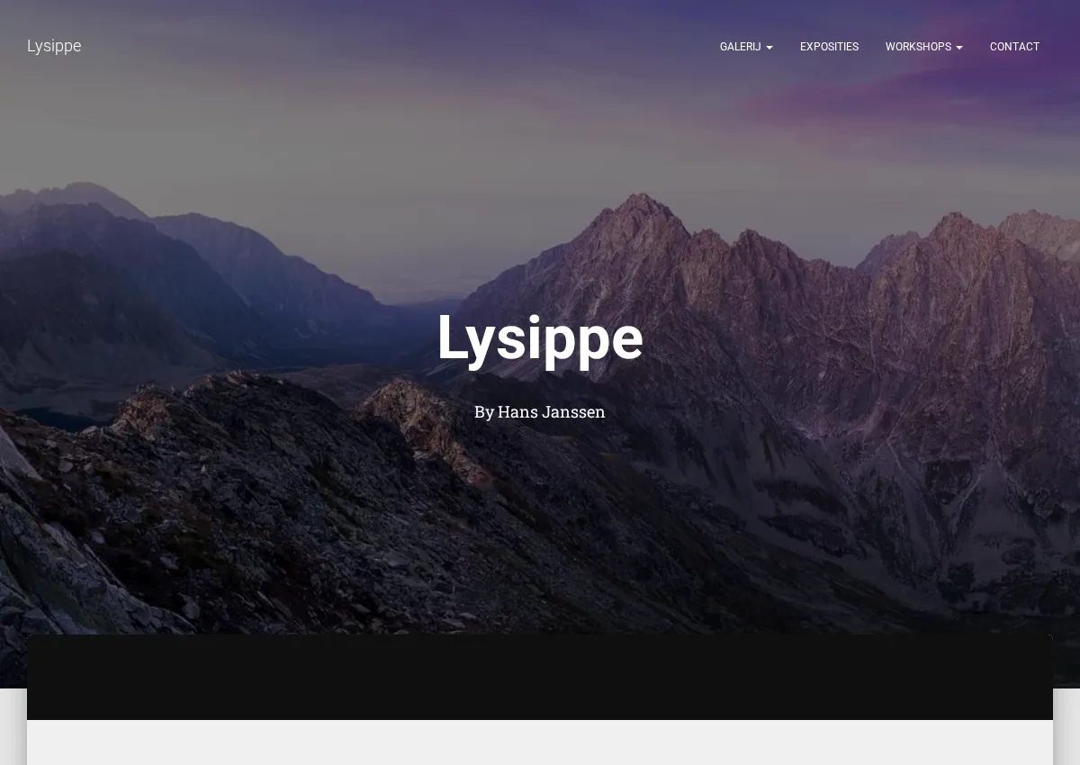 Store homepage
