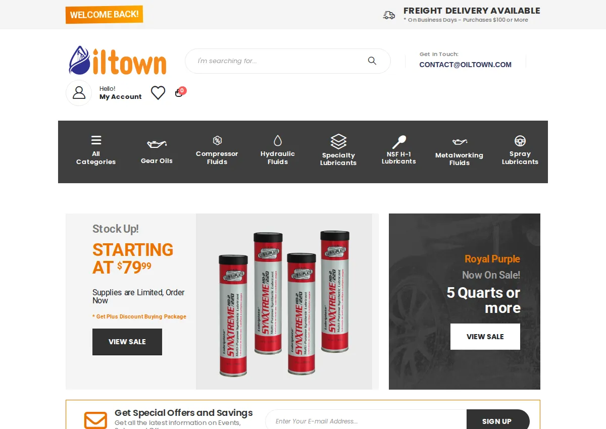 Store homepage