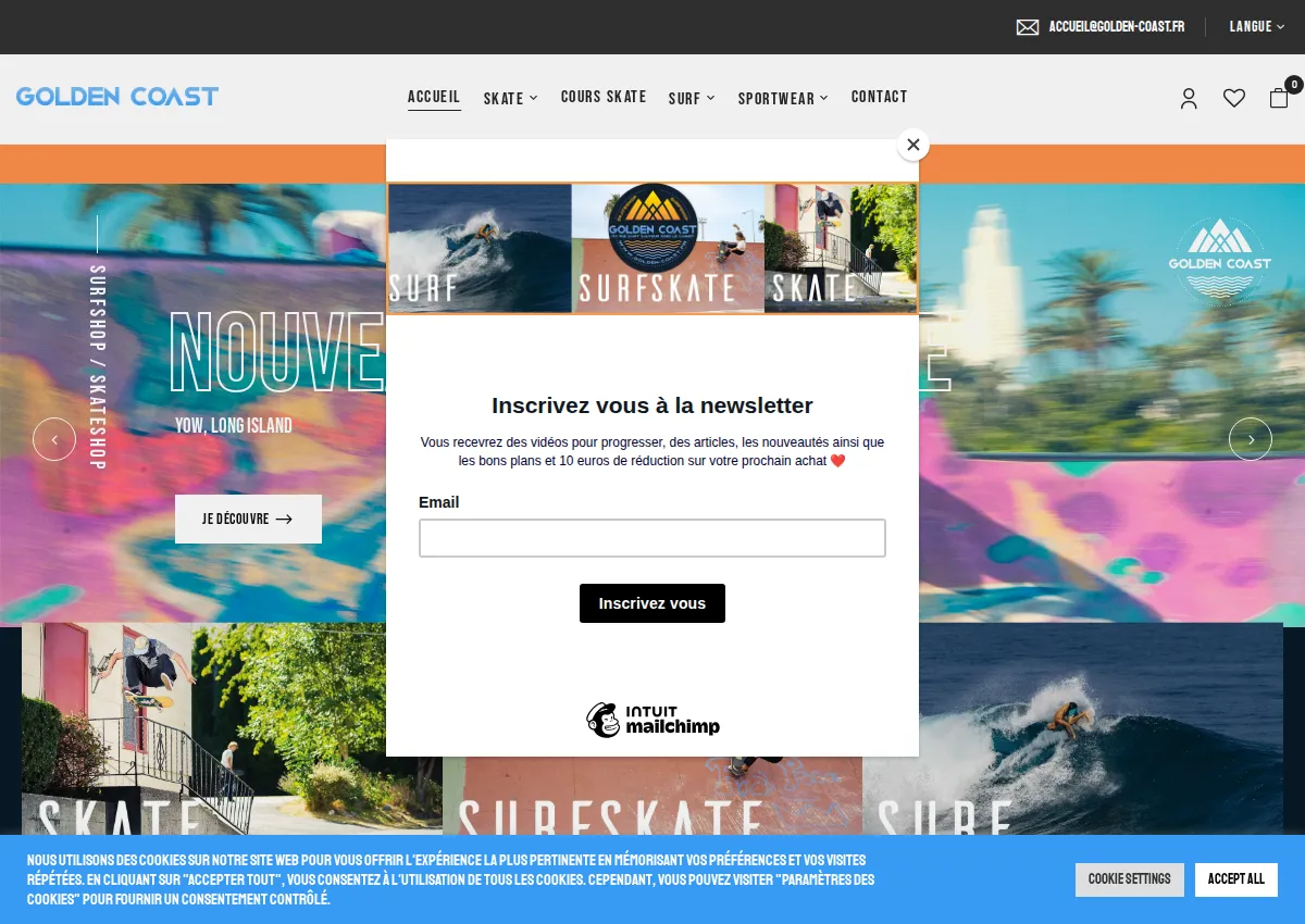Store homepage
