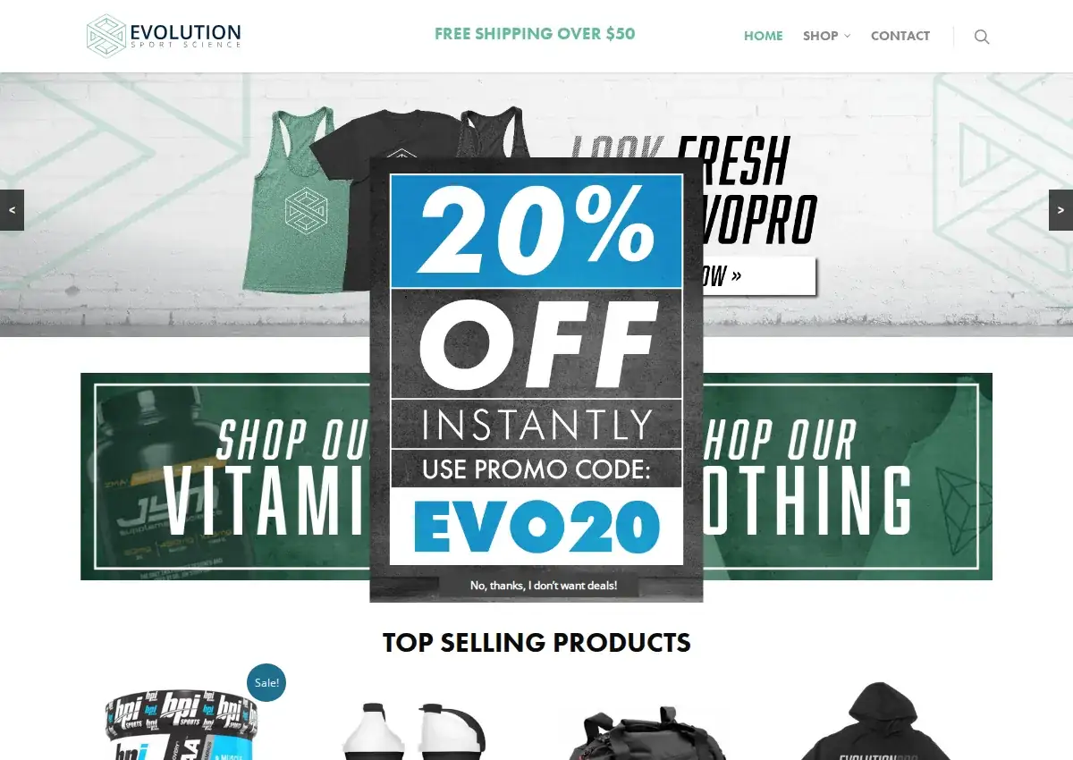 Store homepage