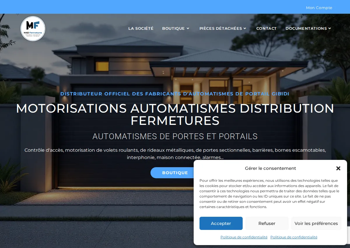Store homepage