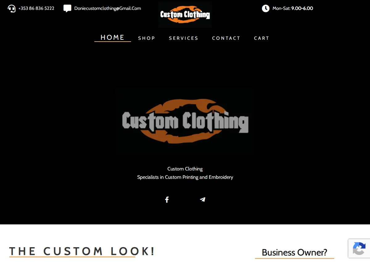 Store homepage
