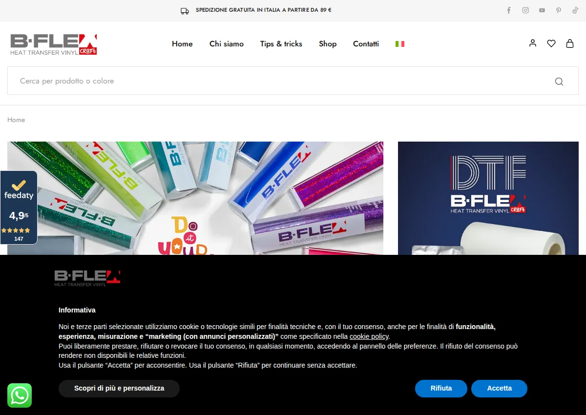 Store homepage