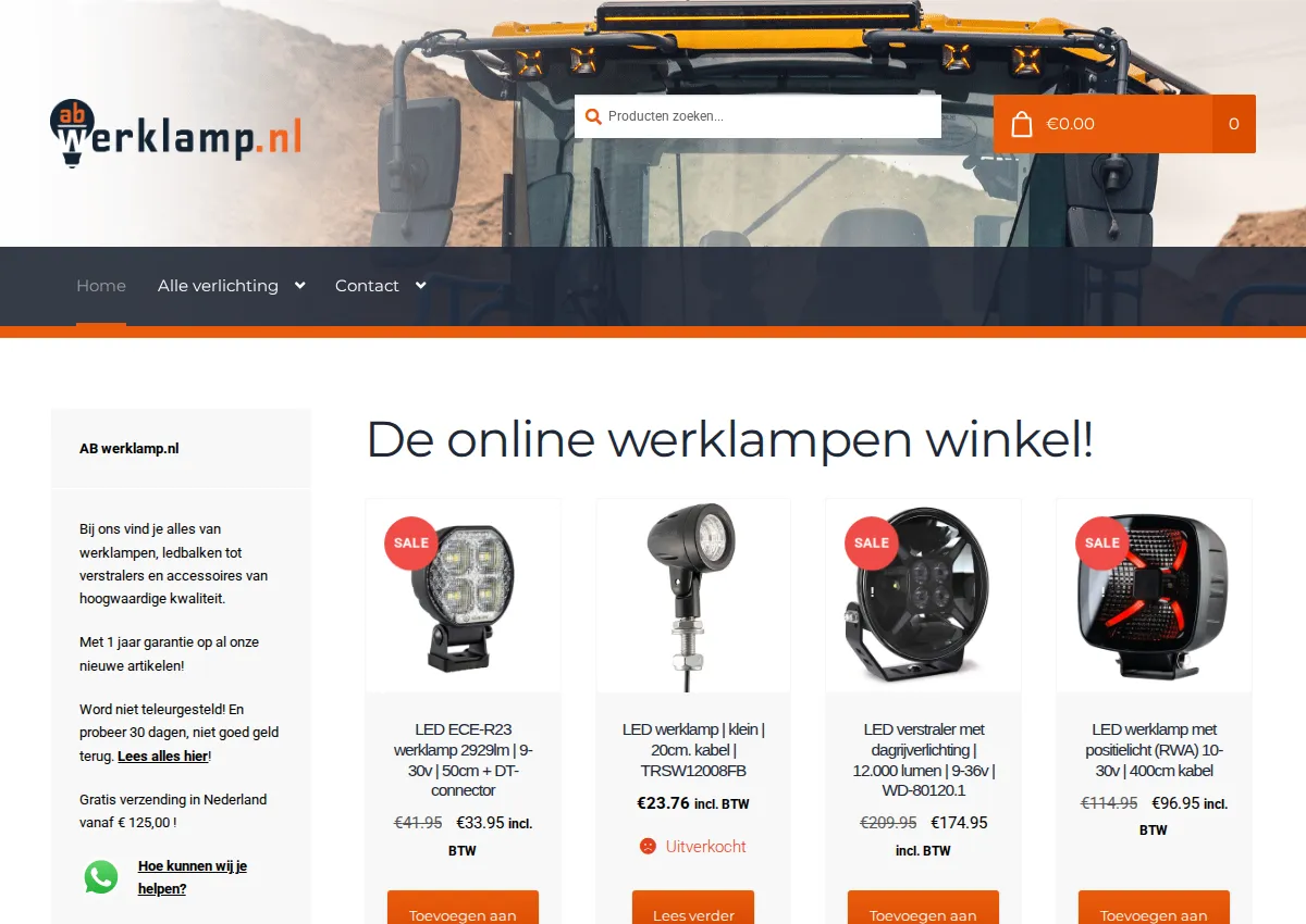 Store homepage