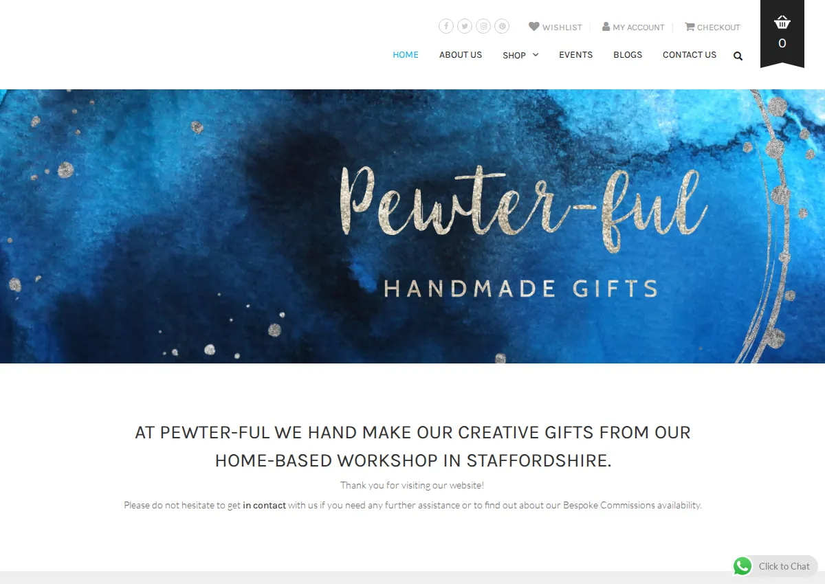 Store homepage
