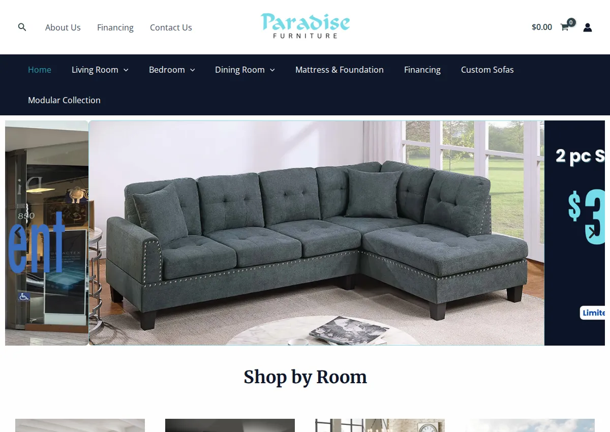 Store homepage