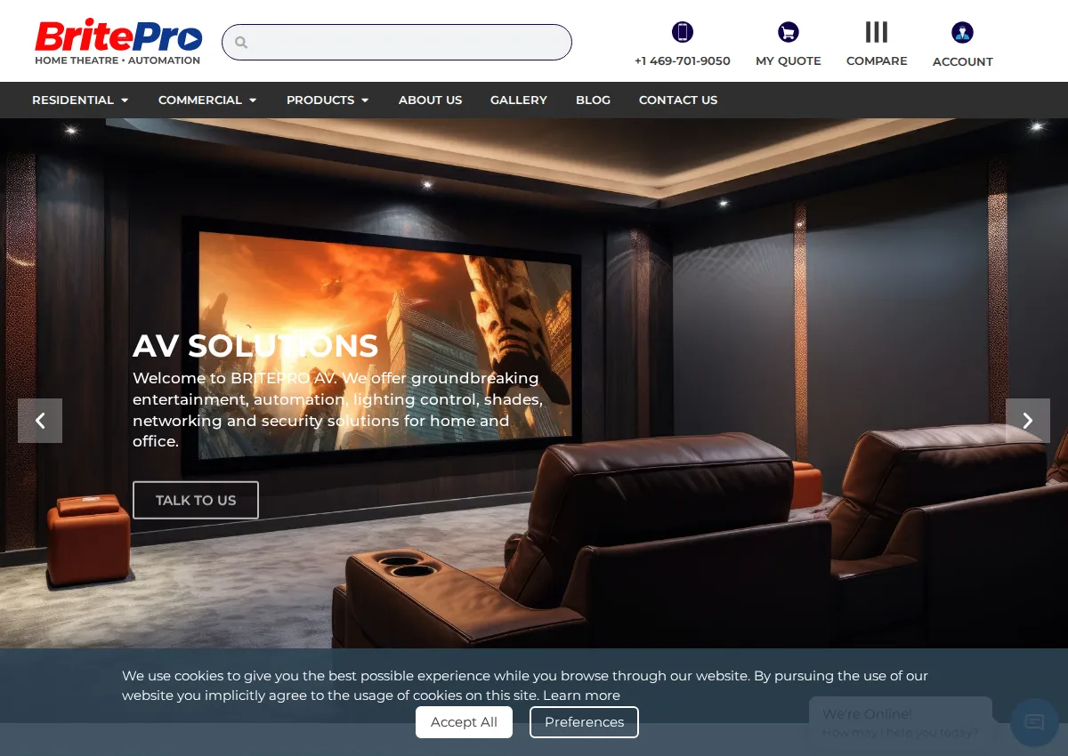 Store homepage