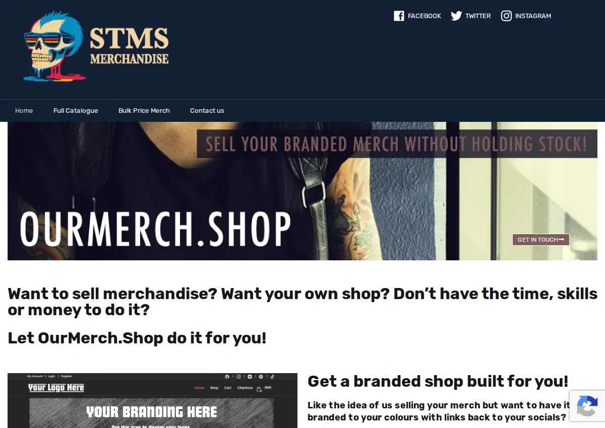 Store homepage