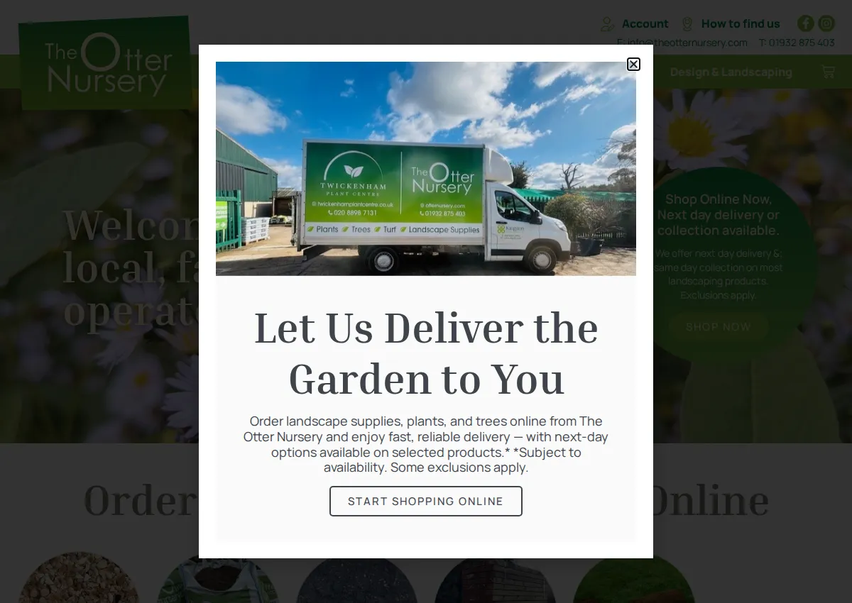 Store homepage