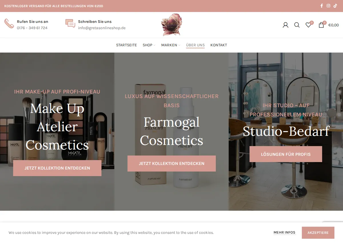 Store homepage