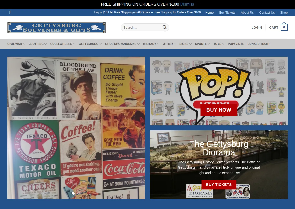 Store homepage