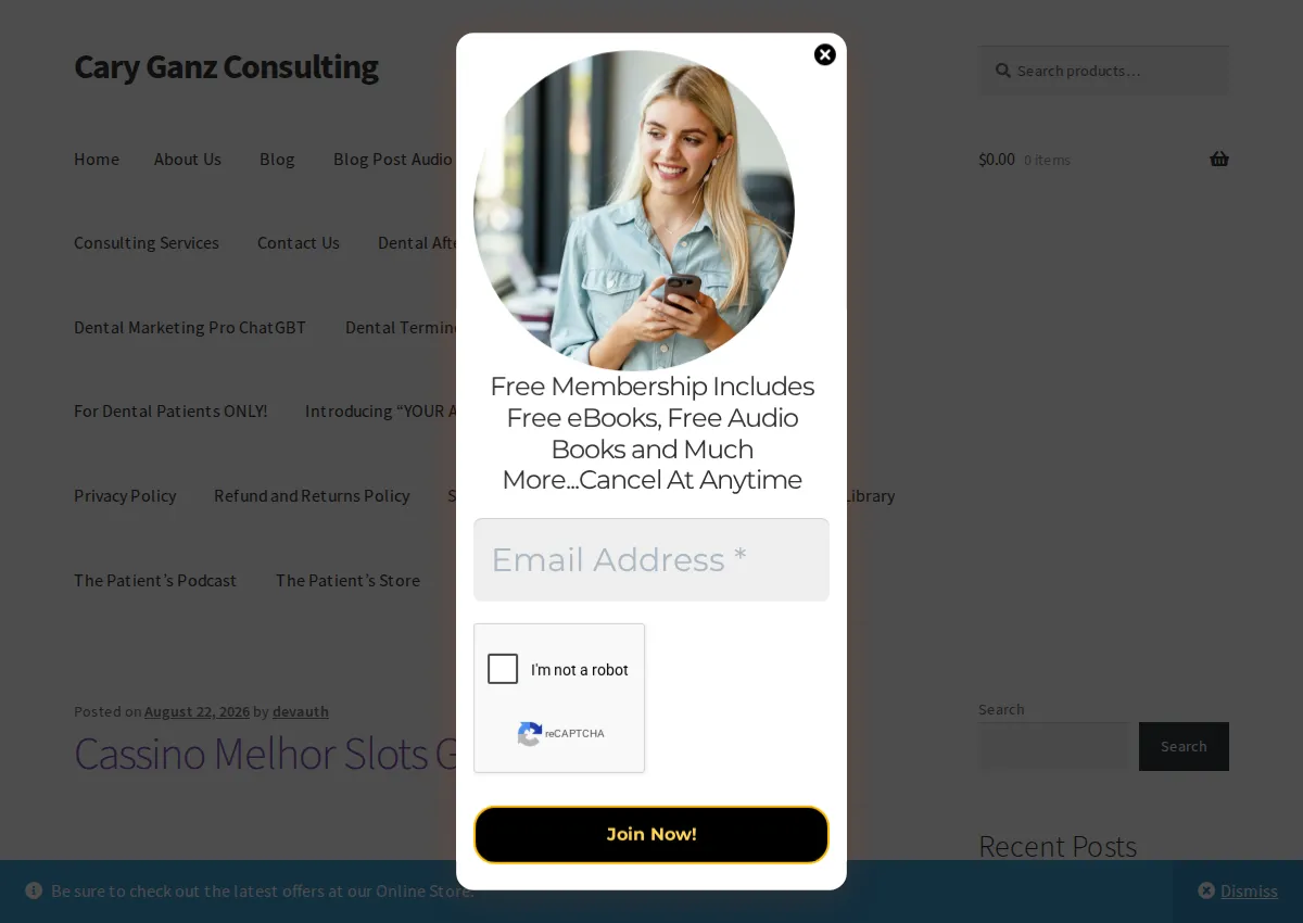 Store homepage