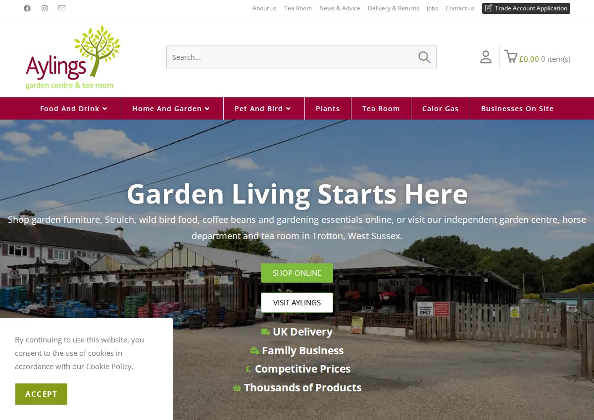 Store homepage