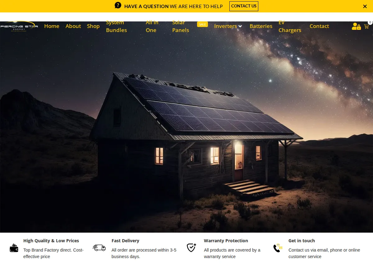 Store homepage