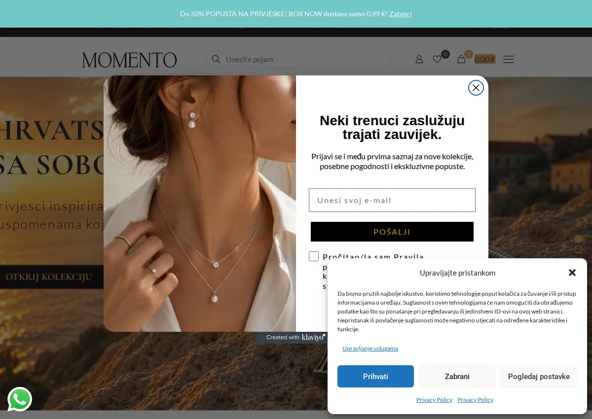 Store homepage