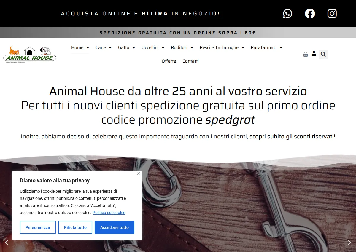Store homepage