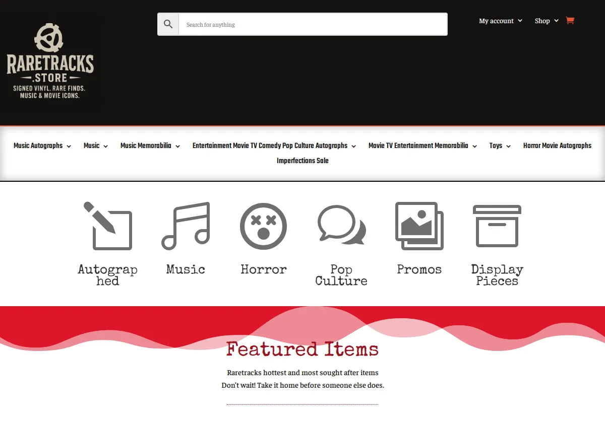 Store homepage