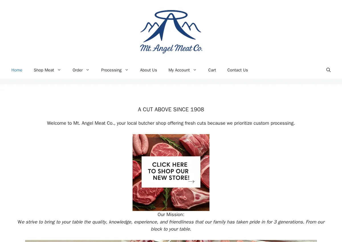 Store homepage